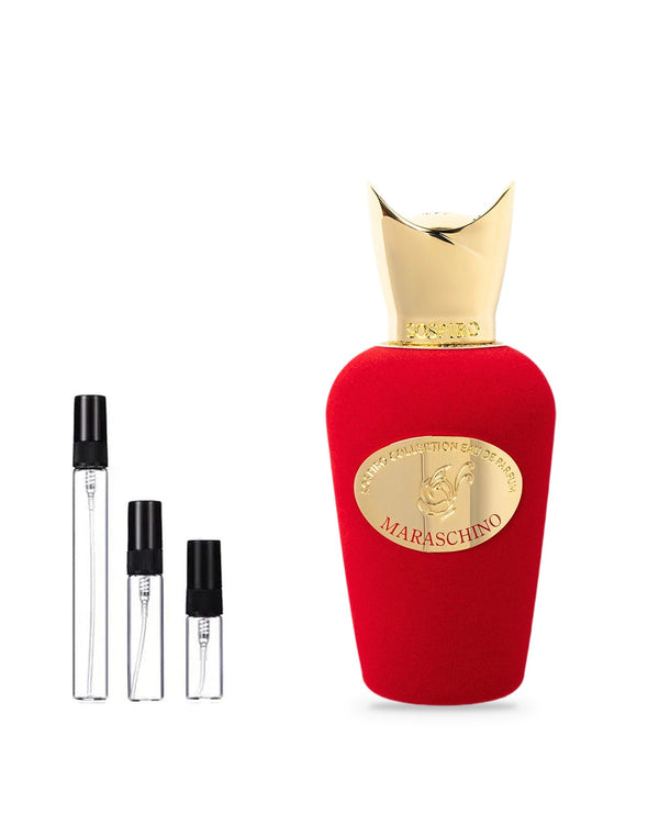 Sospiro Maraschino sample – decant in glazen sprayflesje (2, 5 of 10 ml)