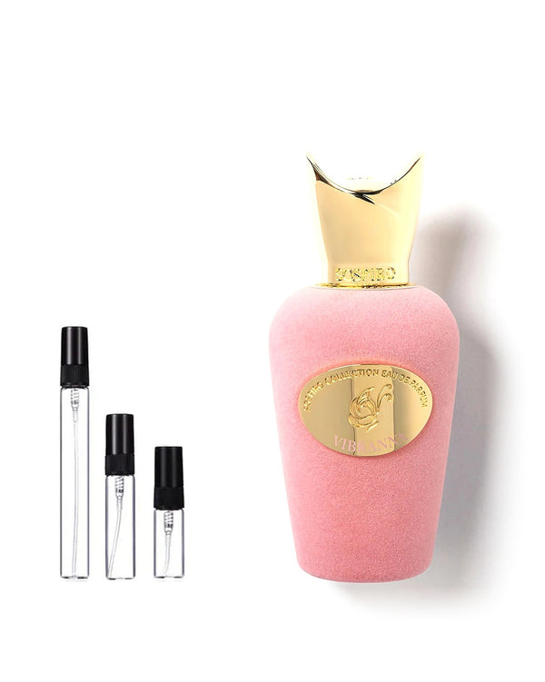 Sospiro Vibranna Eau de Parfum Sample – 2, 5 of 10 ml decant in glazen sprayflesje