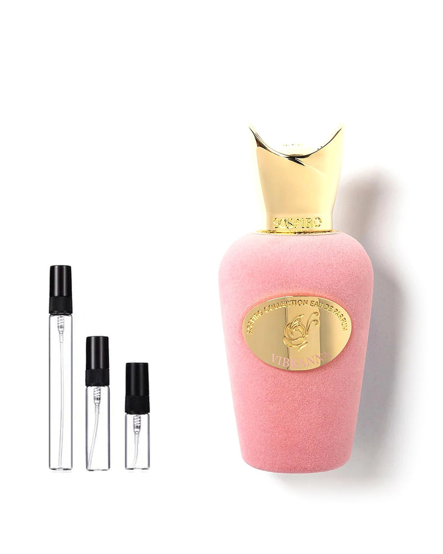 Sospiro Vibranna Eau de Parfum Sample – 2, 5 of 10 ml decant in glazen sprayflesje