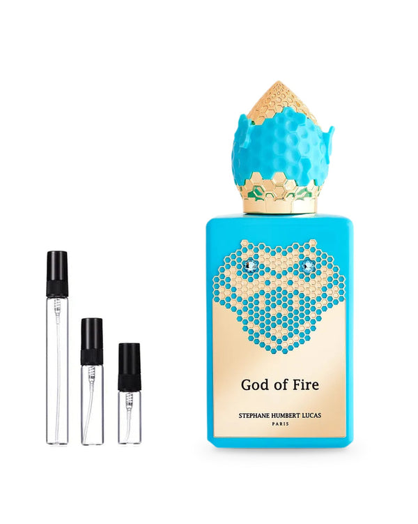 Stephane Humbert Lucas 777 God of Fire sample – decant in glazen sprayflesje (2, 5 of 10 ml)