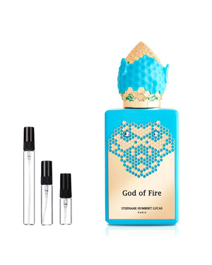 Stéphane Humbert Lucas God of Fire sample – decant in glazen sprayflesje (2, 5 of 10 ml)