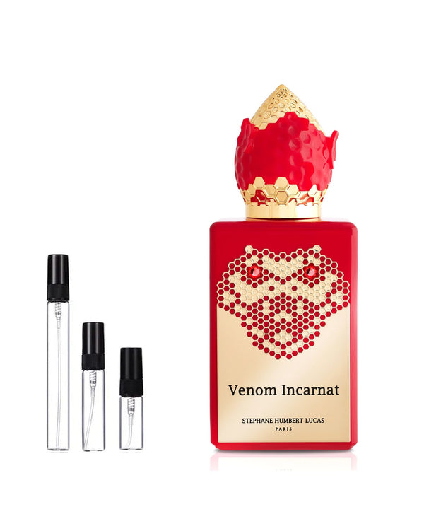 Stéphane Humbert Lucas Venom Incarnat Sample – 2, 5 of 10 ml decant in glazen sprayflesje