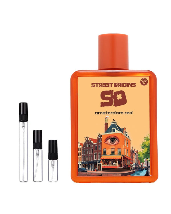 Street Origins Amsterdam Red sample – decant in glazen sprayflesje (2, 5 of 10 ml)