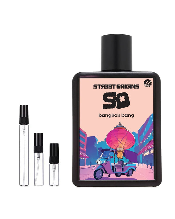 Street Origins Bangkok Bang sample – decant in glazen sprayflesje (2, 5 of 10 ml)
