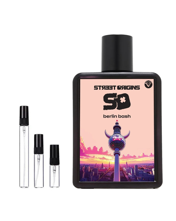 Street Origins Berlin Bash sample – decant in glazen sprayflesje (2, 5 of 10 ml)