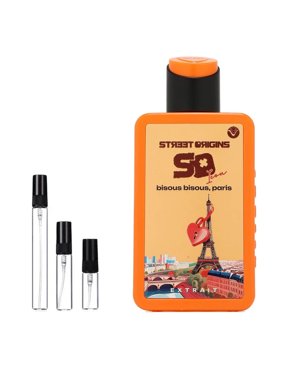 Street Origins Bisous Bisous, Paris sample – decant in glazen sprayflesje (2, 5 of 10 ml)