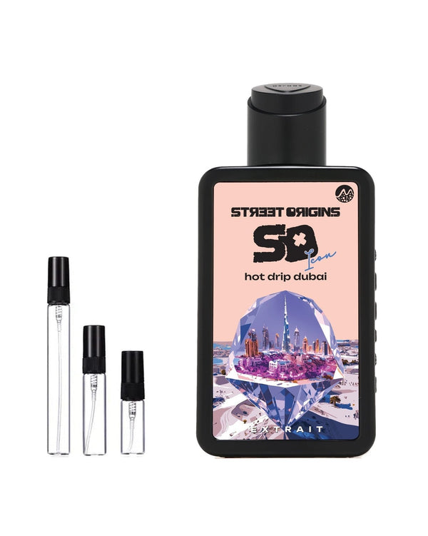 Street Origins Hot Drip Dubai sample – decant in glazen sprayflesje (2, 5 of 10 ml)