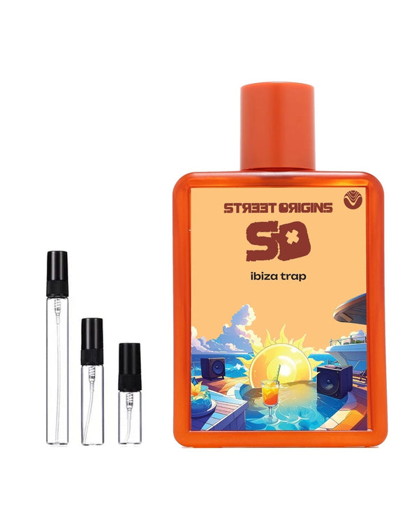 Street Origins Ibiza Trap sample – decant in glazen sprayflesje (2, 5 of 10 ml)