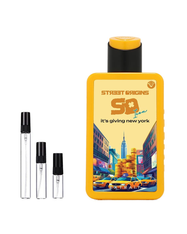 Street Origins It's Giving New York sample – decant in glazen sprayflesje (2, 5 of 10 ml)