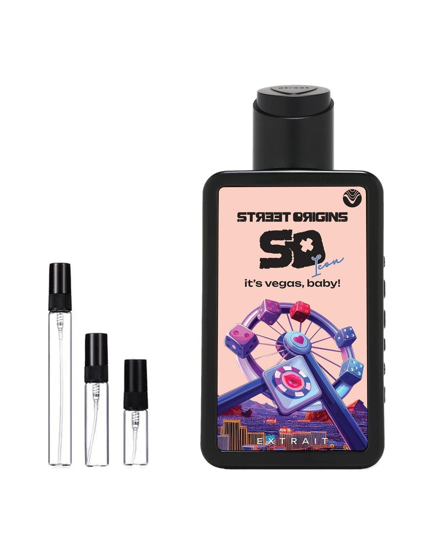 Street Origins It's Vegas, Baby sample – decant in glazen sprayflesje (2, 5 of 10 ml)