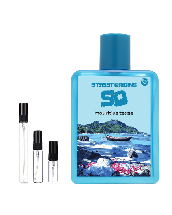 Street Origins Mauritius Tease sample – decant in glazen sprayflesje (2, 5 of 10 ml)