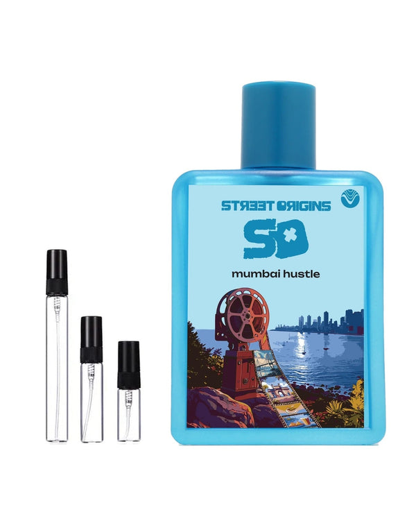 Street Origins Mumbai Hustle sample – decant in glazen sprayflesje (2, 5 of 10 ml)