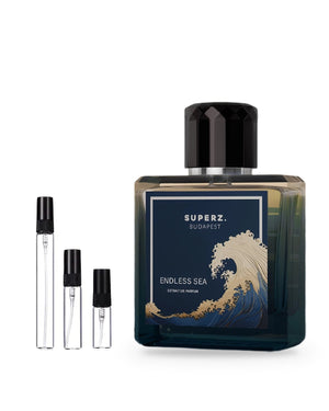 Superz. Endless Sea sample – decant in glazen sprayflesje (2, 5 of 10 ml)