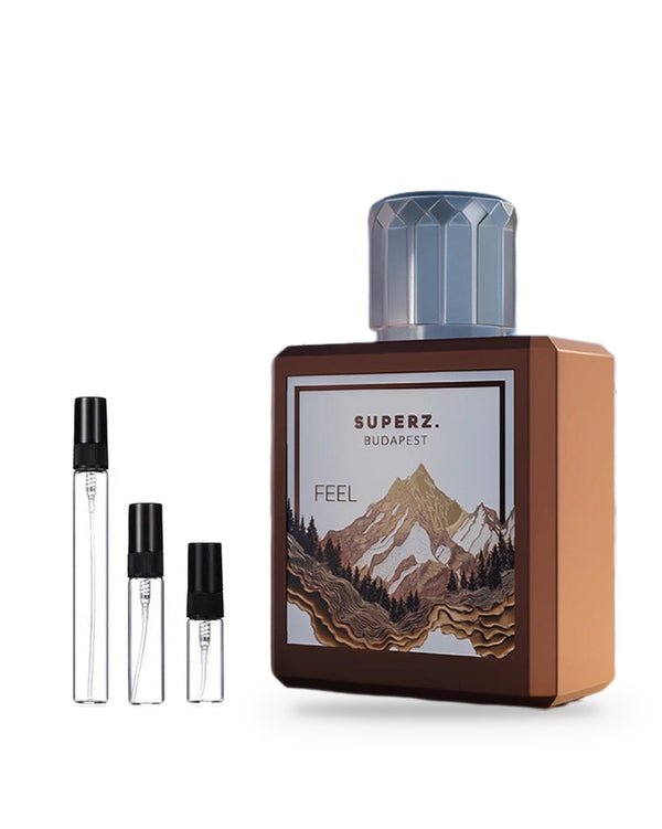 Superz. Feel sample – decant in glazen sprayflesje (2, 5 of 10 ml)