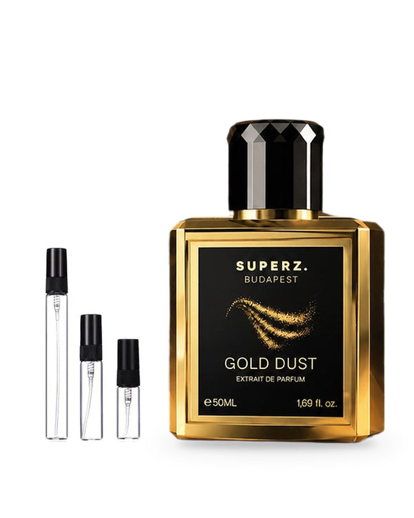 Superz. Gold Dust sample – decant in glazen sprayflesje (2, 5 of 10 ml)