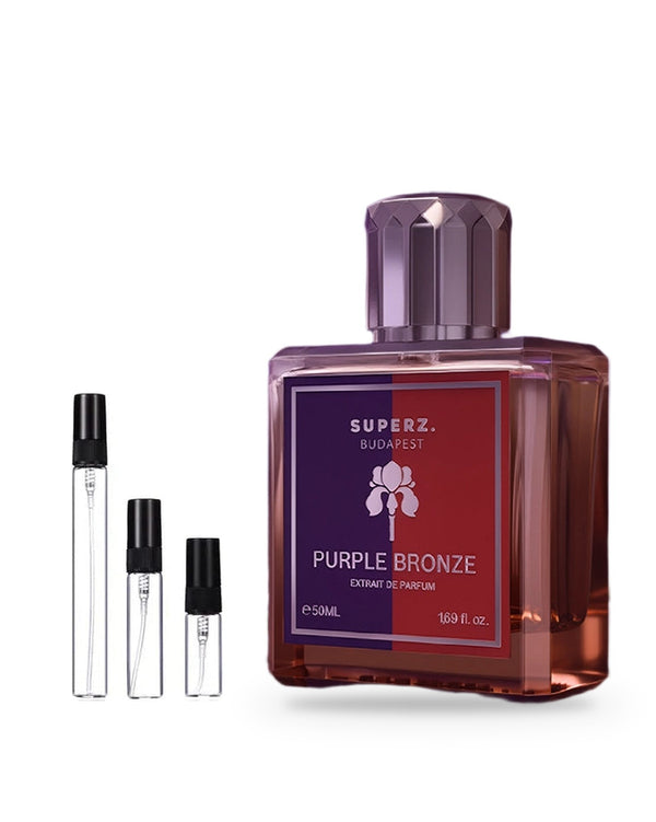 Superz. Purple Bronze sample – decant in glazen sprayflesje (2, 5 of 10 ml)