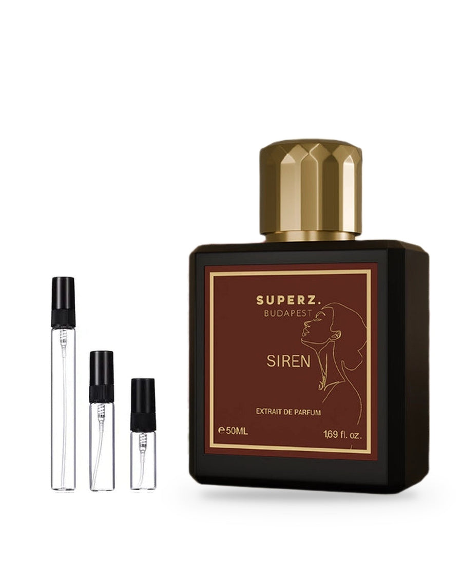 Superz. Siren Sample – 2, 5 of 10 ml decant in glazen sprayflesje
