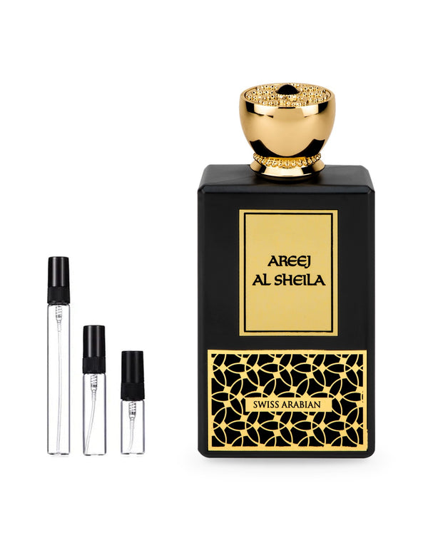 Swiss Arabian Areej Al Sheila sample – decant in glazen sprayflesje (2, 5 of 10 ml)
