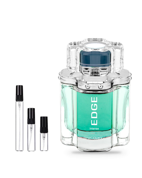 Swiss Arabian Edge Intense sample – decant in glazen sprayflesje (2, 5 of 10 ml)