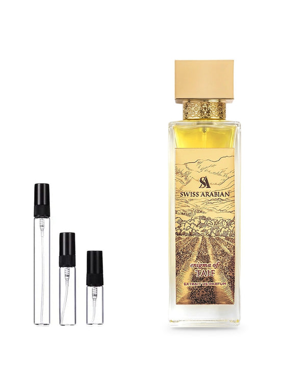 Swiss Arabian Enigma of Taif sample – decant in glazen sprayflesje (2, 5 of 10 ml)