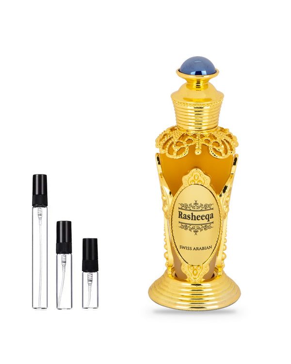 Swiss Arabian Rasheeqa sample – decant in glazen sprayflesje (2, 5 of 10 ml)