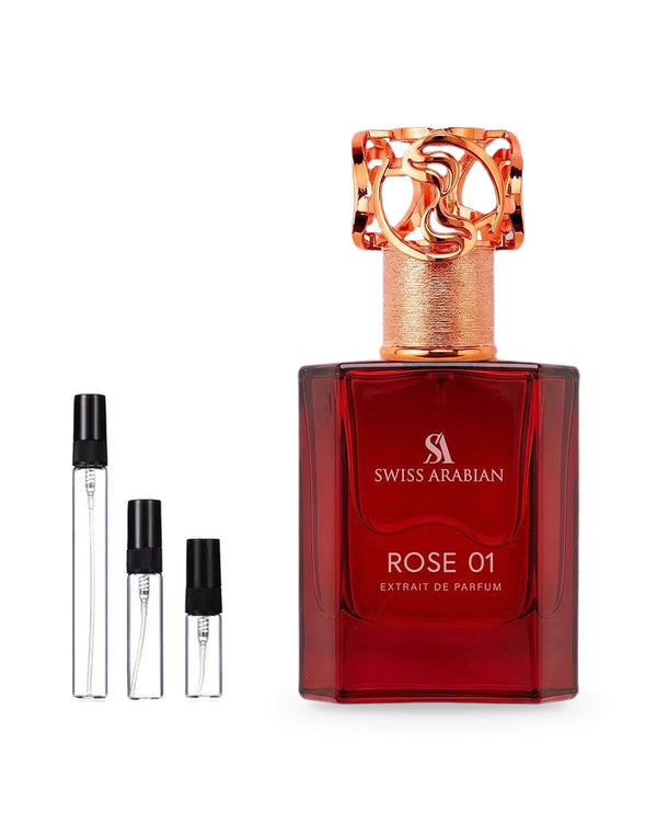 Swiss Arabian Rose 01 sample – decant in glazen sprayflesje (2, 5 of 10 ml)