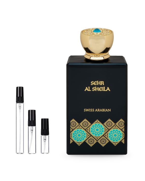 Swiss Arabian Sehr Al Sheila sample – decant in glazen sprayflesje (2, 5 of 10 ml)
