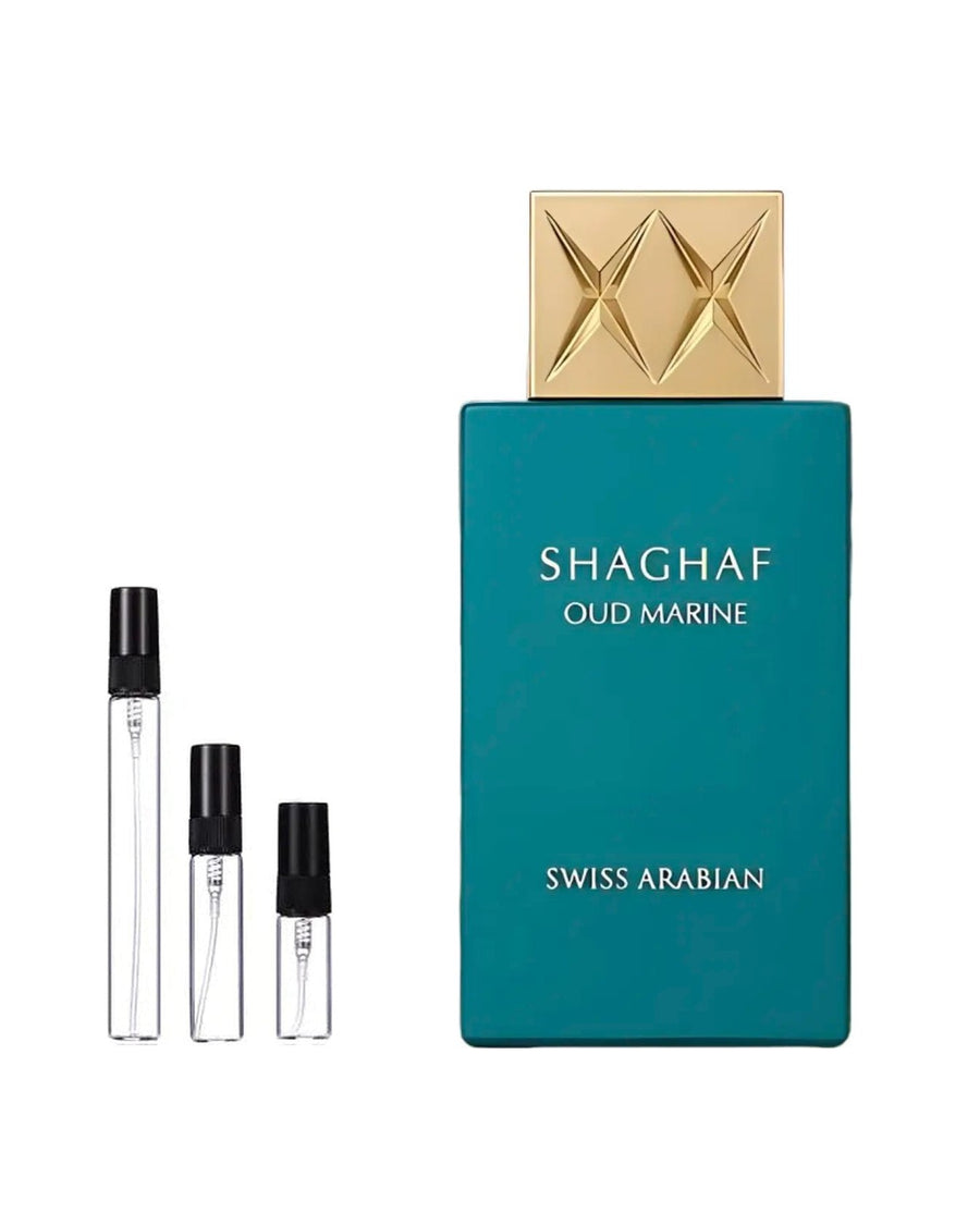 Swiss Arabian Shaghaf Oud Marine sample – decant in glazen sprayflesje (2, 5 of 10 ml)