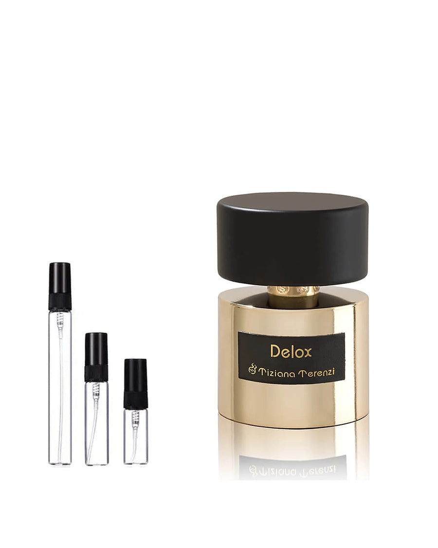 Tiziana Terenzi Delox sample – decant in glazen sprayflesje (2, 5 of 10 ml)