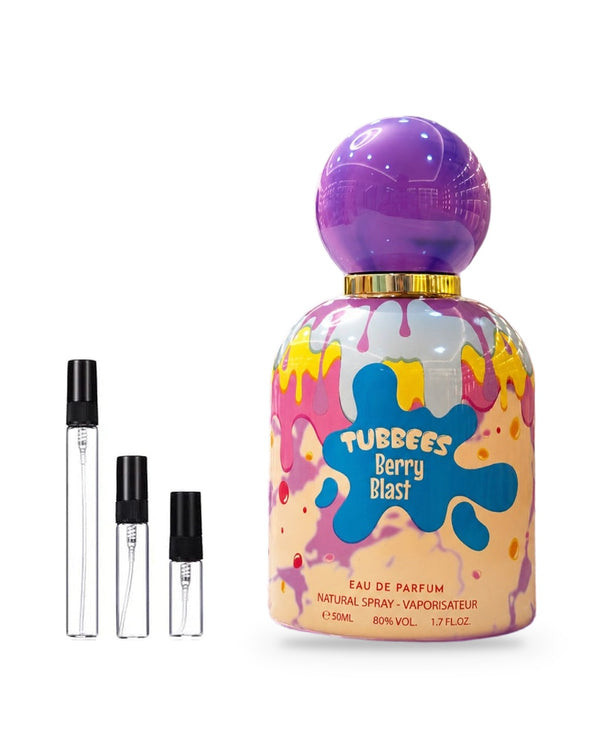 Tubbees Berry Blast sample – decant in glazen sprayflesje (2, 5 of 10 ml)