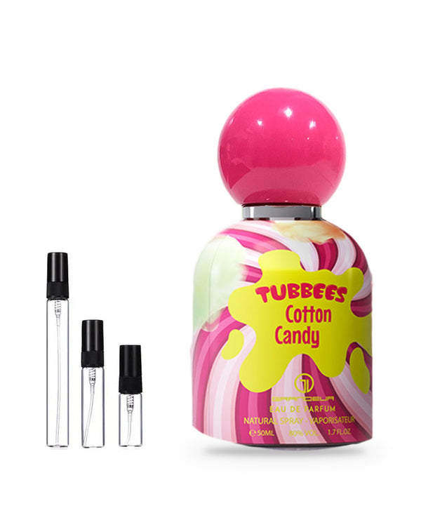 Tubbees Cotton Candy sample – decant in glazen sprayflesje (2, 5 of 10 ml)