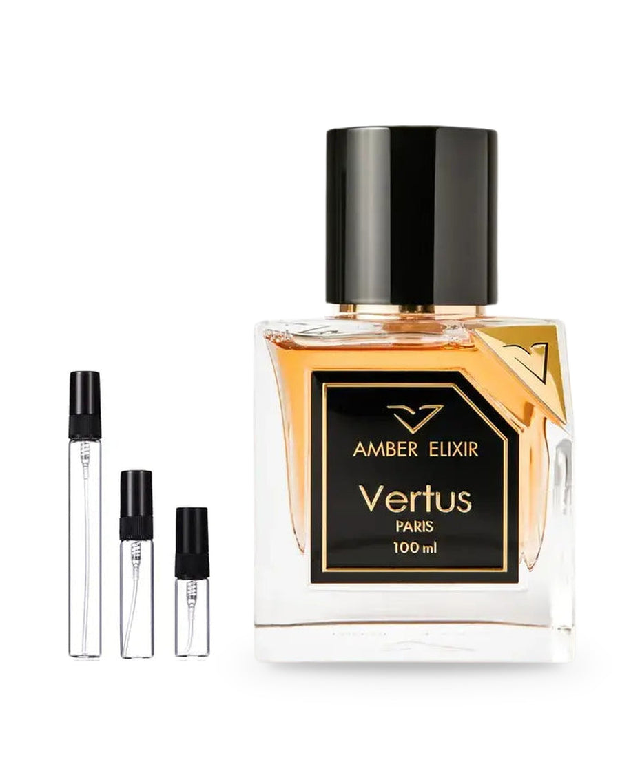 Vertus Amber Elixir sample – decant in glazen sprayflesje (2, 5 of 10 ml)
