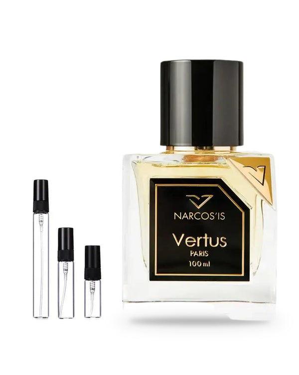 Vertus Narcos'is sample – decant in glazen sprayflesje (2, 5 of 10 ml)