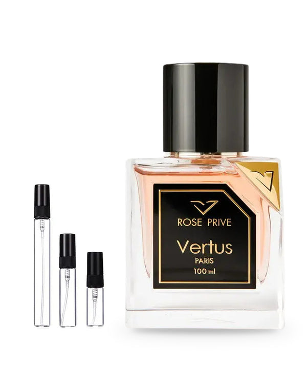 Vertus Rose Prive sample – decant in glazen sprayflesje (2, 5 of 10 ml)