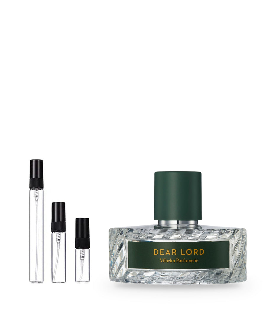Vilhelm Parfumerie Dear Lord sample – decant in glazen sprayflesje (2, 5 of 10 ml)