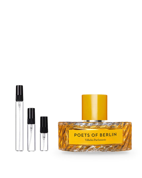 Vilhelm Parfumerie Poets of Berlin sample – decant in glazen sprayflesje (2, 5 of 10 ml)