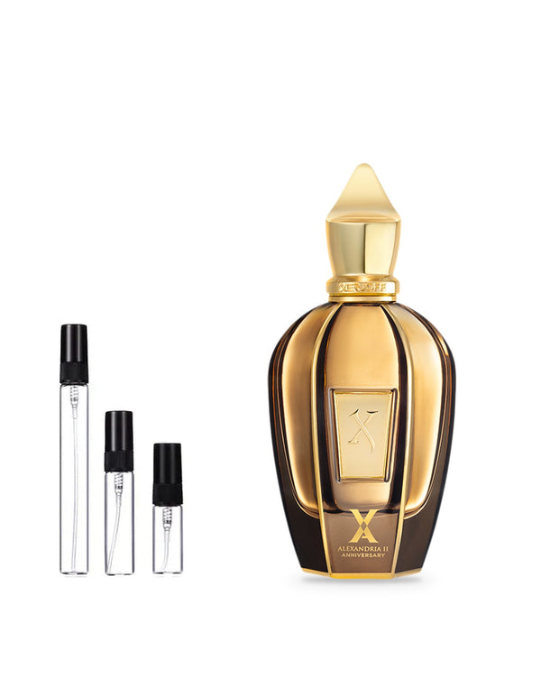 Xerjoff Alexandria II Anniversary sample – decant in glazen sprayflesje (2, 5 of 10 ml)
