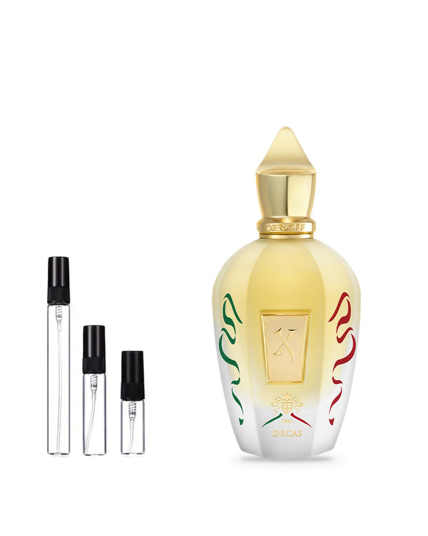 Xerjoff Decas sample – decant in glazen sprayflesje (2, 5 of 10 ml)