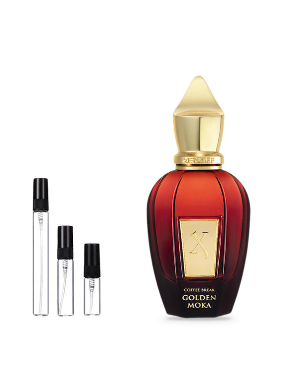 Xerjoff Golden Moka sample – decant in glazen sprayflesje (2, 5 of 10 ml)